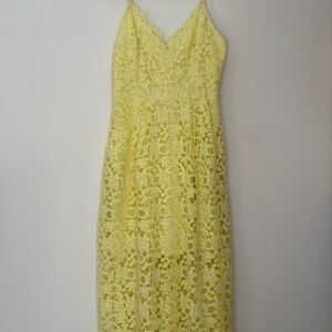 ASTR the Label Yellow Lace Dress